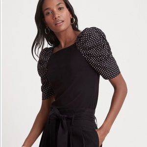 Ann Taylor Puff Sleeve Blouse
